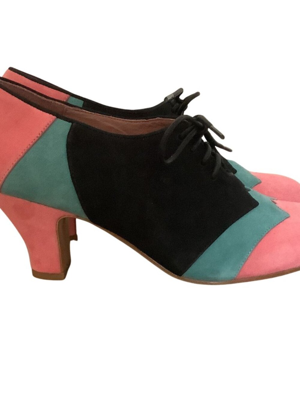 American Duchess Heels Art Deco Multicolor Oxfords Women's-8 - Picture 2 of 7